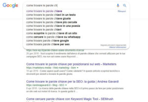 come trovare le parole chiave google 2