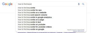 keywords on google instant