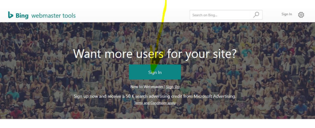 bing webmaster tools sign in
